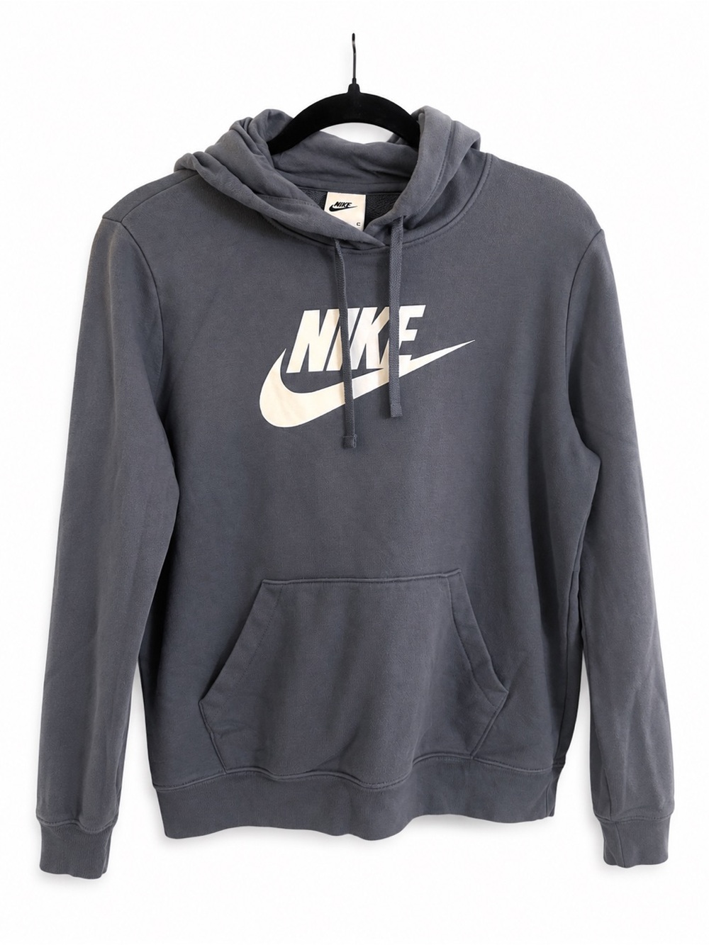 Nike Gray Pullover Hoodie with White Swoosh